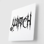 Witch en Pentacle-klok Vierkante Klok (Hoek)