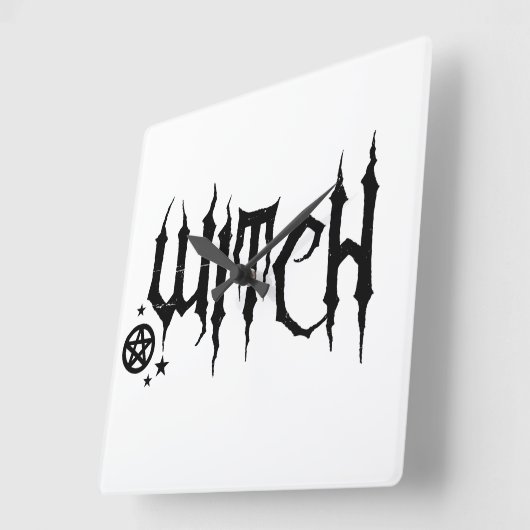 Witch en Pentacle-klok Vierkante Klok (Hoek)