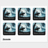 Witch en Unicorn met Blessed Samhain Vierkante Sticker (Vel)