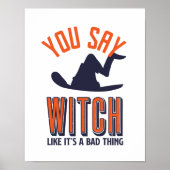 Witch en Witchcraft Puns Funny Halloween Poster (Voorkant)