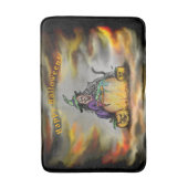 Witch en zwarte kat, Happy Halloween! Badmat (Voorkant Verticaal)