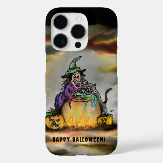 Witch en zwarte kat, Happy Halloween! Case-Mate iPhone Case (Achterkant)