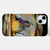 Witch en zwarte kat, Happy Halloween! Case-Mate iPhone Case (Achterkant (horizontaal))
