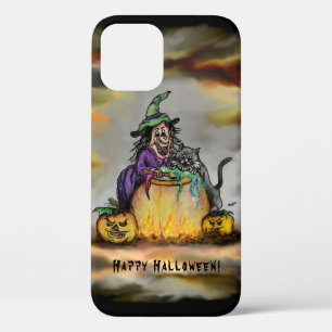 Witch en zwarte kat, Happy Halloween! Case-Mate iPhone Case