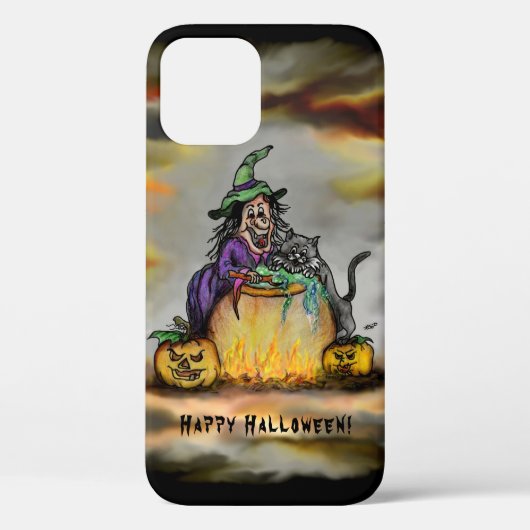 Witch en zwarte kat, Happy Halloween! Case-Mate iPhone Case (Achterkant)