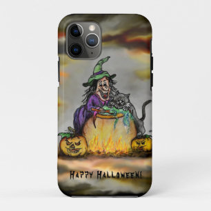 Witch en zwarte kat, Happy Halloween! Case-Mate iPhone Case