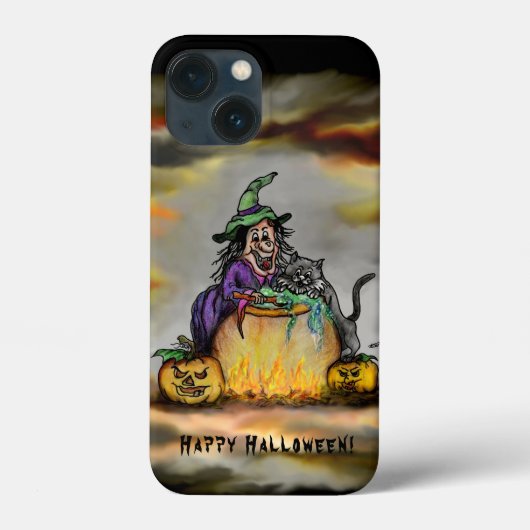Witch en zwarte kat, Happy Halloween! Case-Mate iPhone Case (Achterkant)