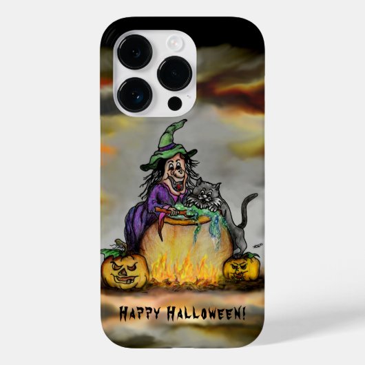 Witch en zwarte kat, Happy Halloween! Case-Mate iPhone Case (Achterkant)