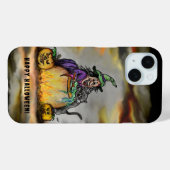 Witch en zwarte kat, Happy Halloween! Case-Mate iPhone Case (Achterkant (horizontaal))