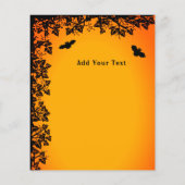 Witch en zwarte kat, Happy Halloween! Flyer (Achterkant)