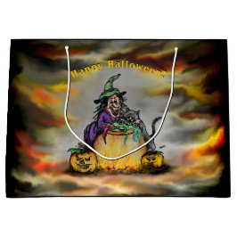 Witch en zwarte kat, Happy Halloween! Groot Cadeauzakje