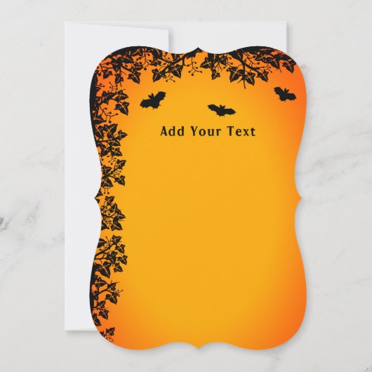 Witch en zwarte kat, Happy Halloween! Kaart (Achterkant)