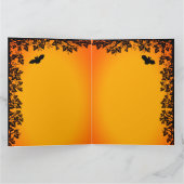 Witch en zwarte kat, Happy Halloween! Kaart (Binnen)