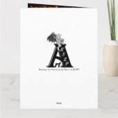 Witch en zwarte kat, Happy Halloween! Kaart (Achterkant)