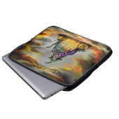 Witch en zwarte kat, Happy Halloween! Laptop Sleeve (Voorkant onderkant)