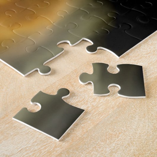 Witch en zwarte kat, Happy Halloween! Legpuzzel (Zijkant)