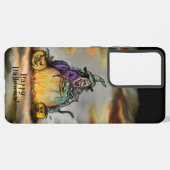 Witch en zwarte kat, Happy Halloween! Samsung Galaxy Hoesje (Linkerkant)