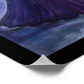 Witch en zwarte wolf van Renee Lavoie Poster (Hoek)