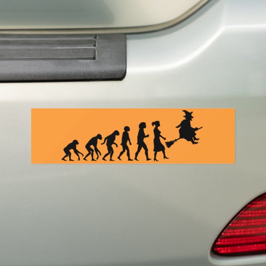Witch Evolution Bumpersticker (Op auto)