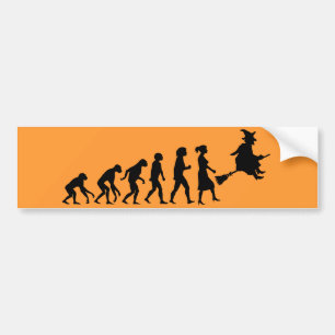 Witch Evolution Bumpersticker