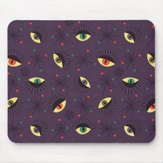 Witch Eyes Dark gothic Occult Pattern Muismat (Voorkant)