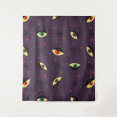 Witch Eyes Dark gothic Occult Pattern Wandkleed (Voorkant)