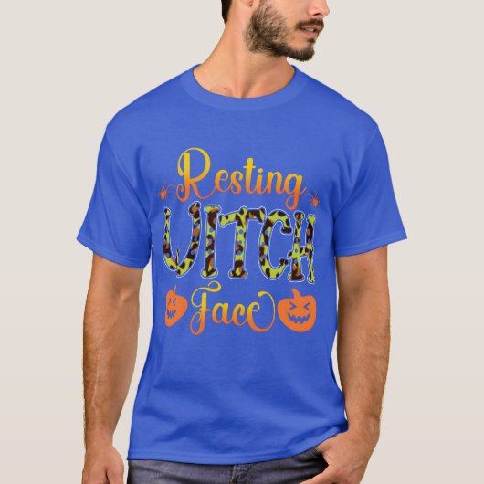 Witch Face Halloween vrienden T-shirt (Voorkant)