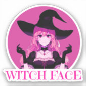 Witch Face Sticker (Voorkant)
