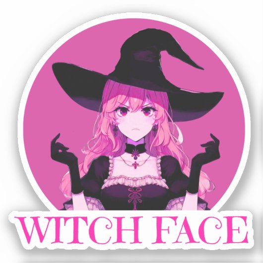 Witch Face Sticker (Voorkant)