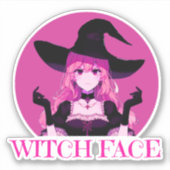 Witch Face Sticker (Voorkant)
