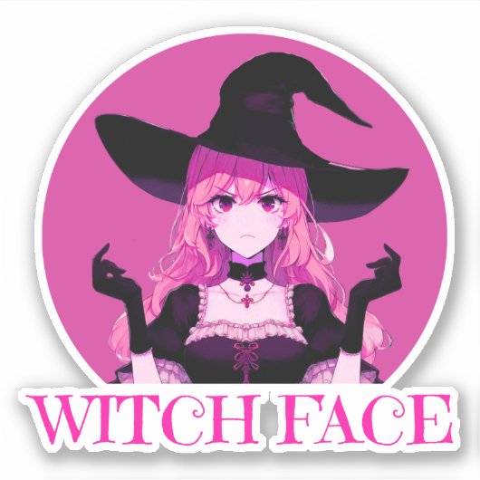 Witch Face Sticker (Voorkant)