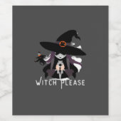 Witch Face Wijn Etiket (Enkel label)