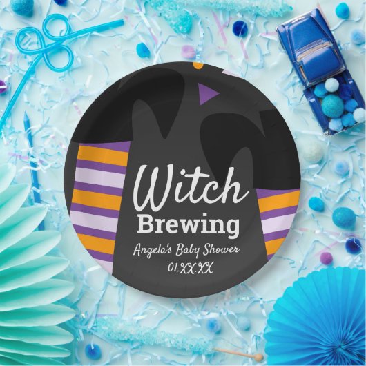 Witch Feet Brewing Halloween Birthday Baby shower Papieren Bordje (Feest)