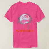 Witch Flamingoween Flamingo Halloween Graveyard Ma T-shirt (Design voorkant)