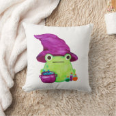Witch Frog Met Cauldron En Potions Waterverf Kussen (Deken)