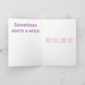 Witch Funny Happy Moederdag Kaart (Binnen)