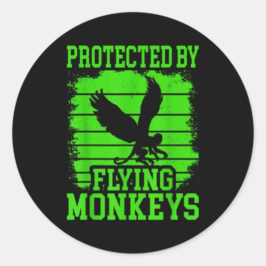 Witch Get My Flying Monkeys  Ronde Sticker (Voorkant)