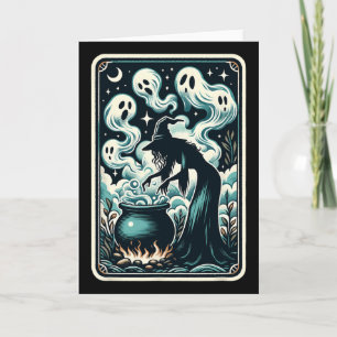 Witch Ghost Cauldron Gothic Supernatural Tarot Aut Kaart