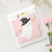 Witch Ghost Pink Halloween Bedankzakje (Gezegeld)