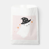Witch Ghost Pink Halloween Bedankzakje (Voorkant)
