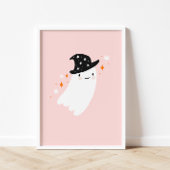 Witch Ghost Roze Halloween Poster