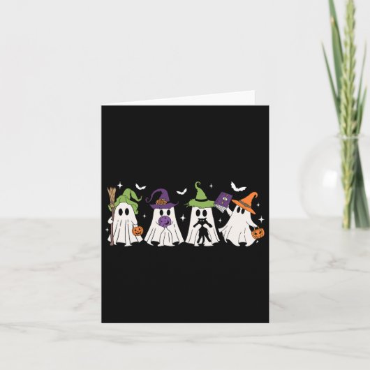 Witch Ghosts Spooky Halloween Witchy Vrouwen Meisj Kaart (Voorkant)