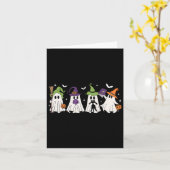 Witch Ghosts Spooky Halloween Witchy Vrouwen Meisj Kaart (Gele Bloem)