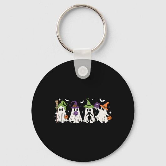 Witch Ghosts Spooky Halloween Witchy Vrouwen Meisj Sleutelhanger (Voorkant)