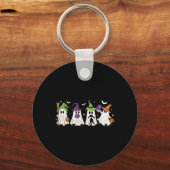 Witch Ghosts Spooky Halloween Witchy Vrouwen Meisj Sleutelhanger (Voorkant)