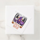 Witch Gnome Gothic Gnomes Zwart Sinaasappel Hallow Bedankjes Labels (In situ)