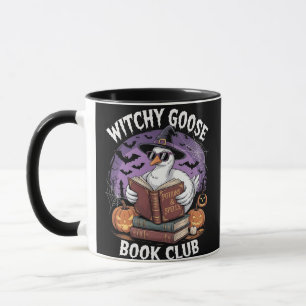 Witch Goose Book Club Spooky Halloween Animal Mok