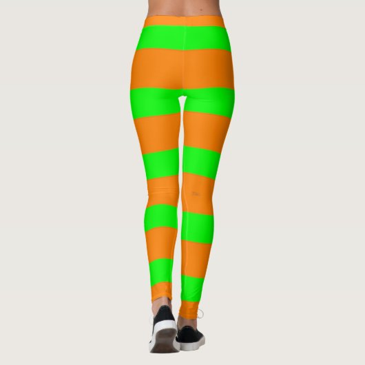 Witch Green en Oranje Pattern Leggings (Achterkant)