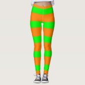 Witch Green en Oranje Pattern Leggings (Voorkant)