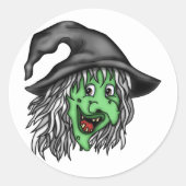 Witch Hag Ronde Sticker (Voorkant)